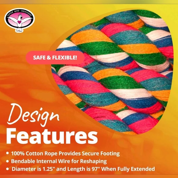 Super Bird Creations Multicolor Bird Perch - Picture 4 of 11